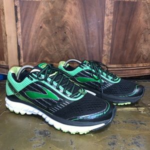 Brooks Ghost 9 Running Shoes Mens Size 10 D US Black Green 1102331D071